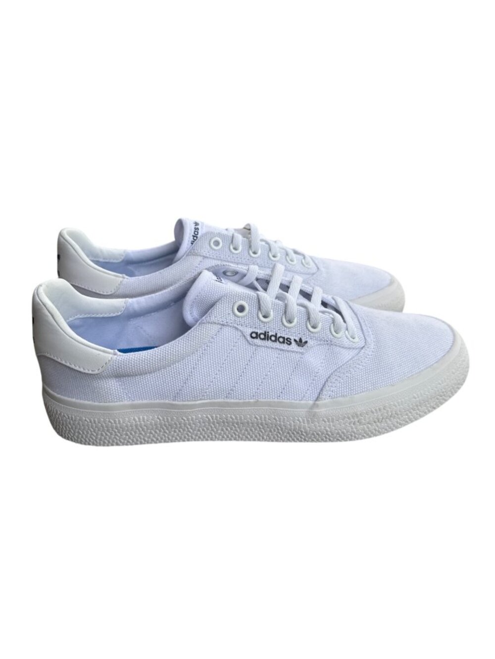 Adidas 3MC Vulc Mens Size 8.5 White Canvas Sneakers Shoes B22705 NWT